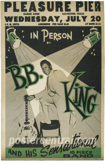 B.B. King at the Pleasure Pier concert poster